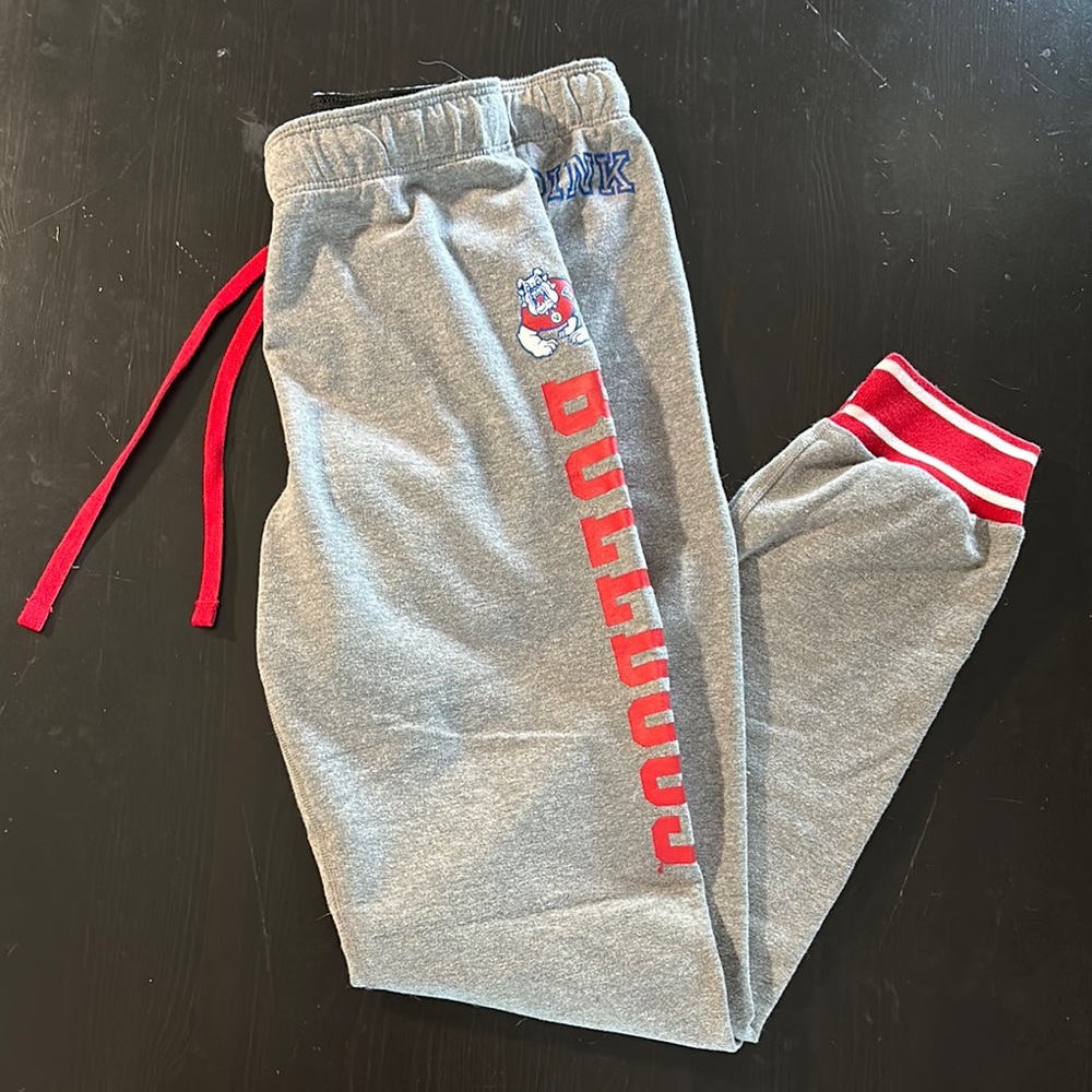 PINK LIMTITED EDITION FRESNO STATE BULLDOGSGray Sweatpant JOGGERS